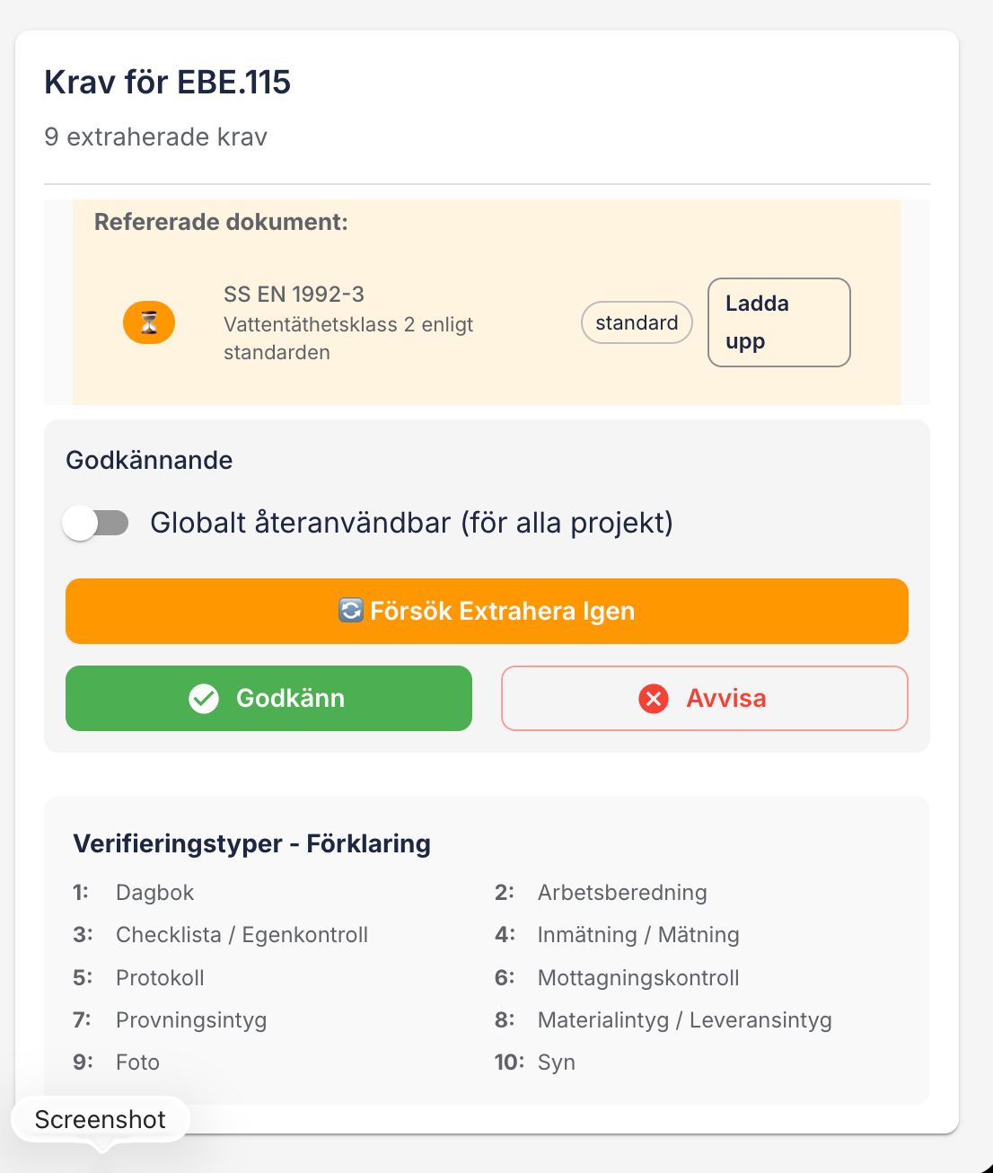 Upload supporting documents